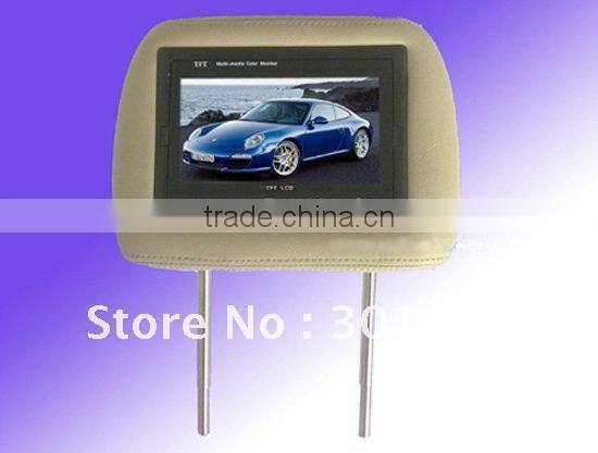 7 inch Universal car rearview TFT Monitor with pillow,headrest pillow monitor