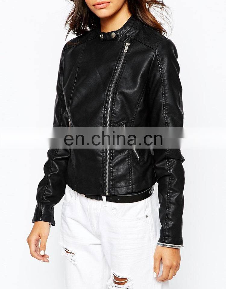 New look black Leather biker Jacket for women