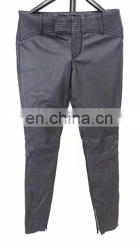 ladies fashion tight fitting sexy stretch lamb leaather pants