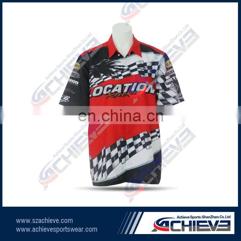 wholesale cheap custom all over printed 1/4 zipper race jersey