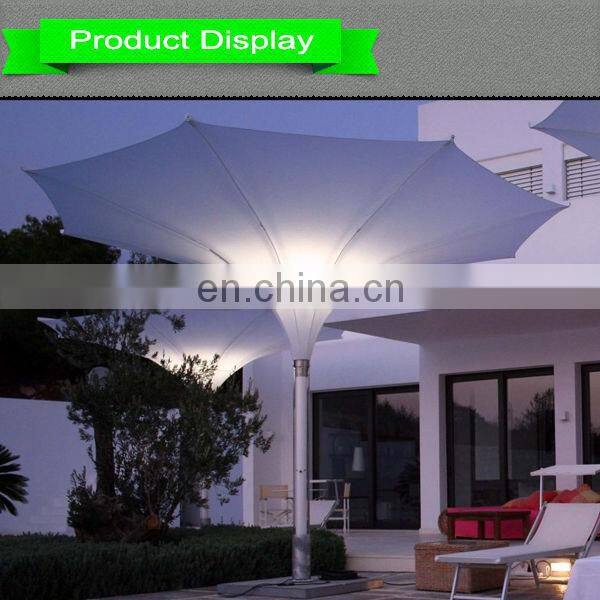 Italy design coffee shop umbrellas/LED square tulip umbrellas for outdoor ecents