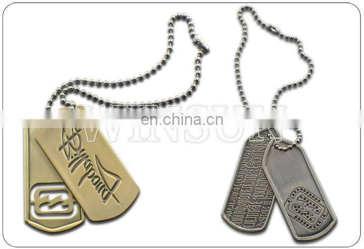 gold spangle military dog tags