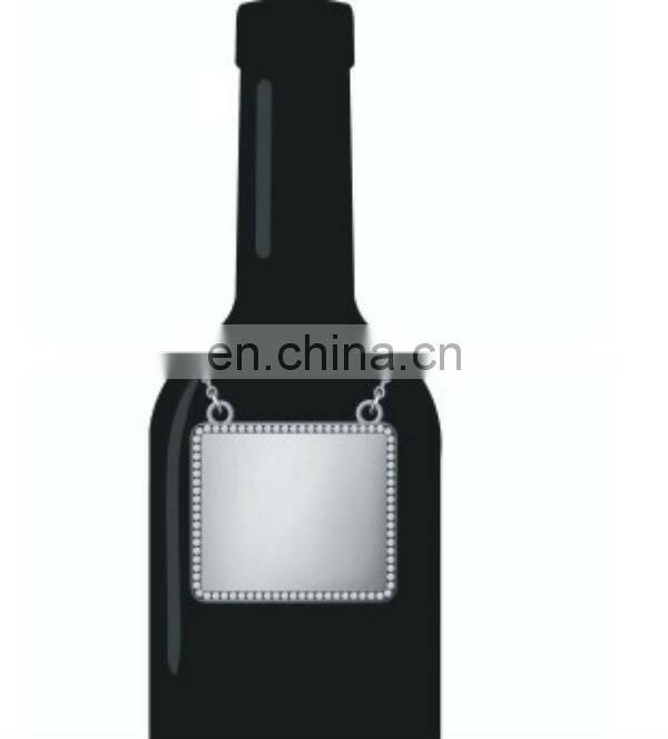 blank metal wine bottle tag