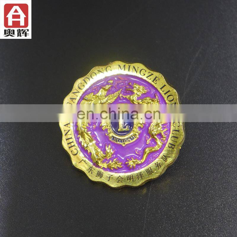 Good quality brass MOQ 10 plastic badge good quality badges