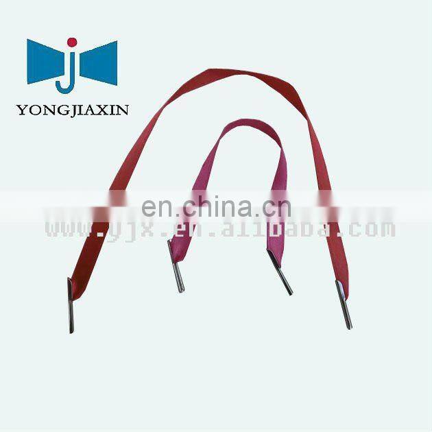 Satin ribbon with metal barbs for shoes