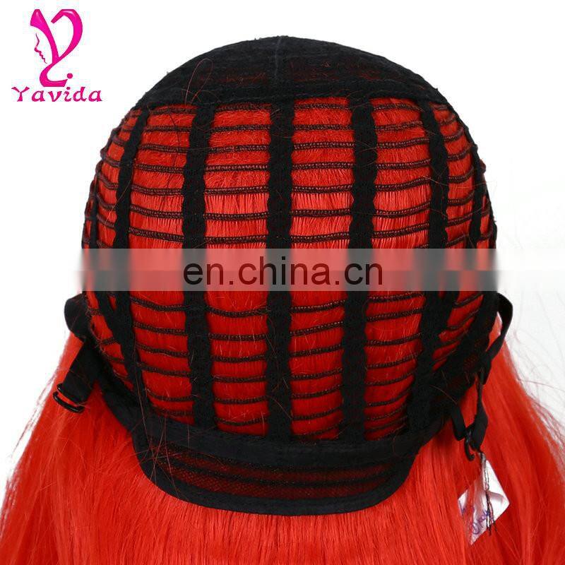 100% High Quality Heat Resistant Fiber Carnival Cosplay Wig Fashion Beautiful Christmas Party Wig red wig