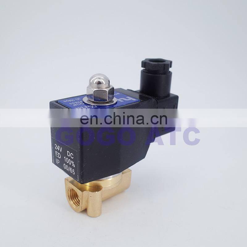 GOGO AC220V 24V DC 12V DC 2 way brass solenoid valve vacuum -1bar to 1bar 1/4 inch normally close vacuum pump solenoid valve