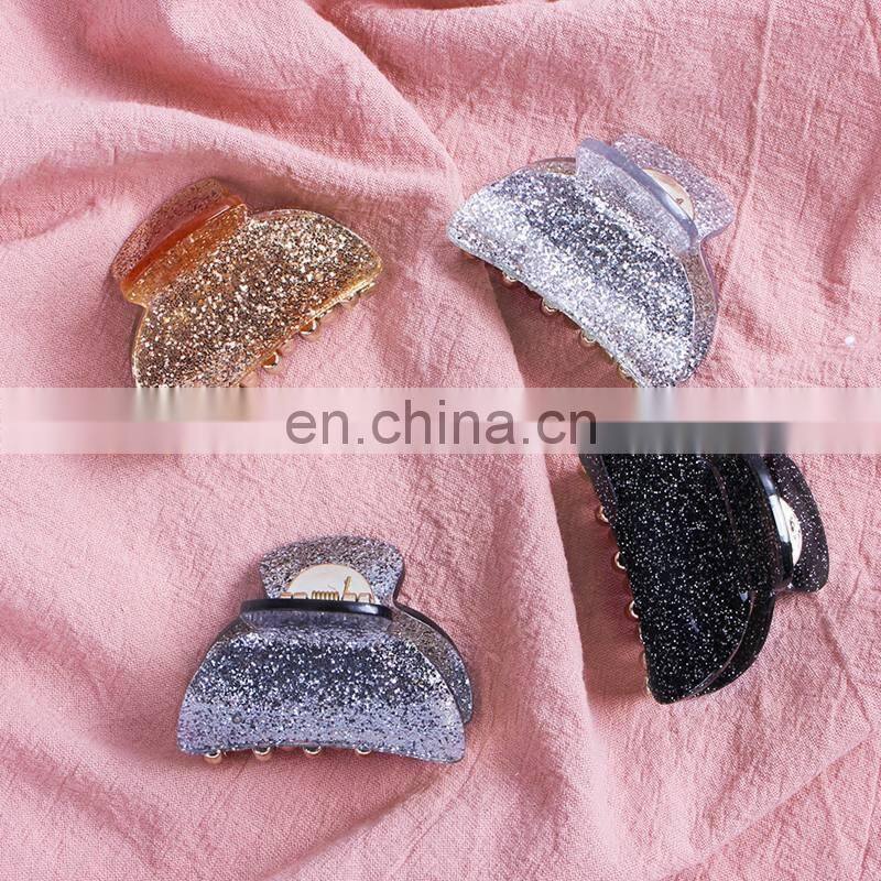 Glitter Colorful Girls Hairpins Crab Hair Claw Clamp Women Barrettes Scrub Hair Clips Hairgrip Hair Accessories Headwear