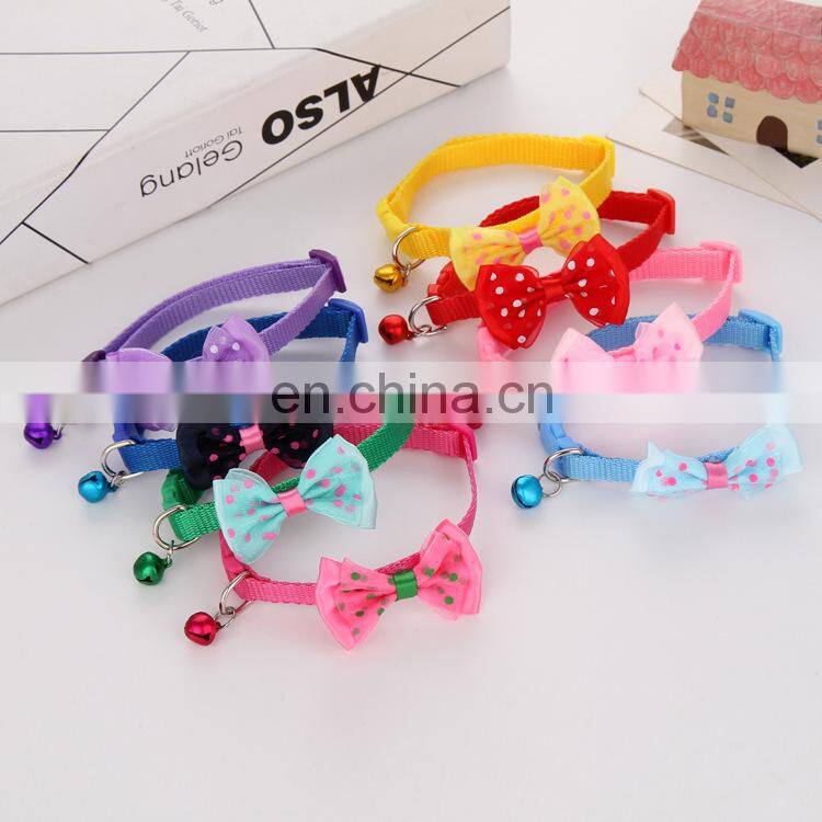 Wholesale Manufacturer Adjustable Soft High Quality Nylon Luxury Custom Pet Dog Collar For Dog With Bell Dog Collar