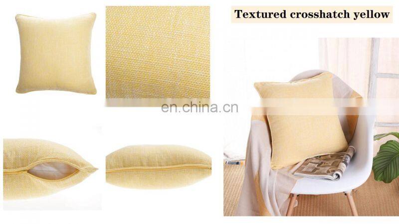 RTS Factory Price Textured Crosshatch Cationic Dyed Cushion Covers in stock