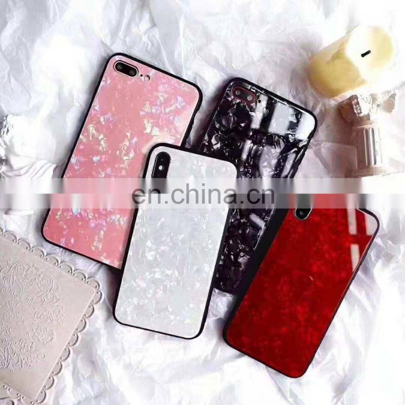 Hot selling Pink TPU case cover tpu ultra thin and temper glass mobile phone case cover for iphone 6 7 8 plus x xs max