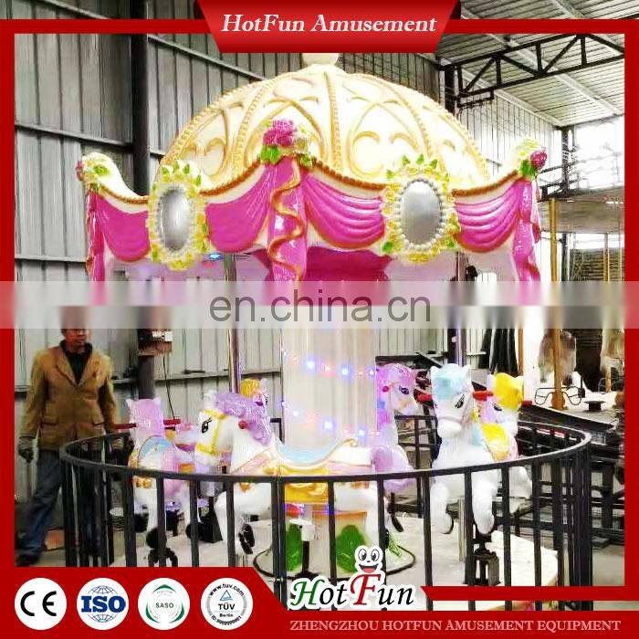 new theme park rides fairground portable small merry go round carousel for sale
