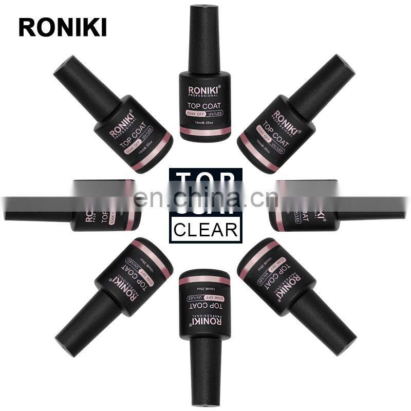 RONIKI Private label Custom top coat and base coat nail polish soak off clear gel base coat