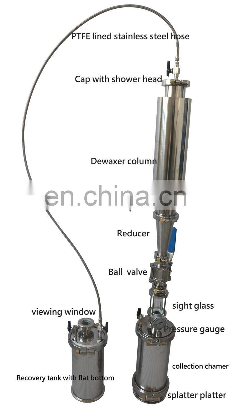 1LB bho extrator Active Closed Loop Extractor Dewax System
