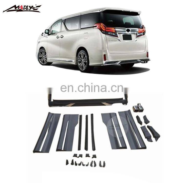 2018 Year Body kits for Toyota Alphard side skirt + Rear Lip for Toyota Alphard body kit