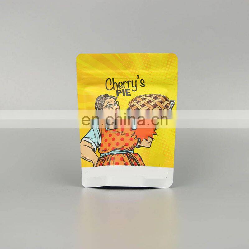 Food grade moisture proof edibles gummy packaging custom 3.5g cookie mylar bag stickers custom logo