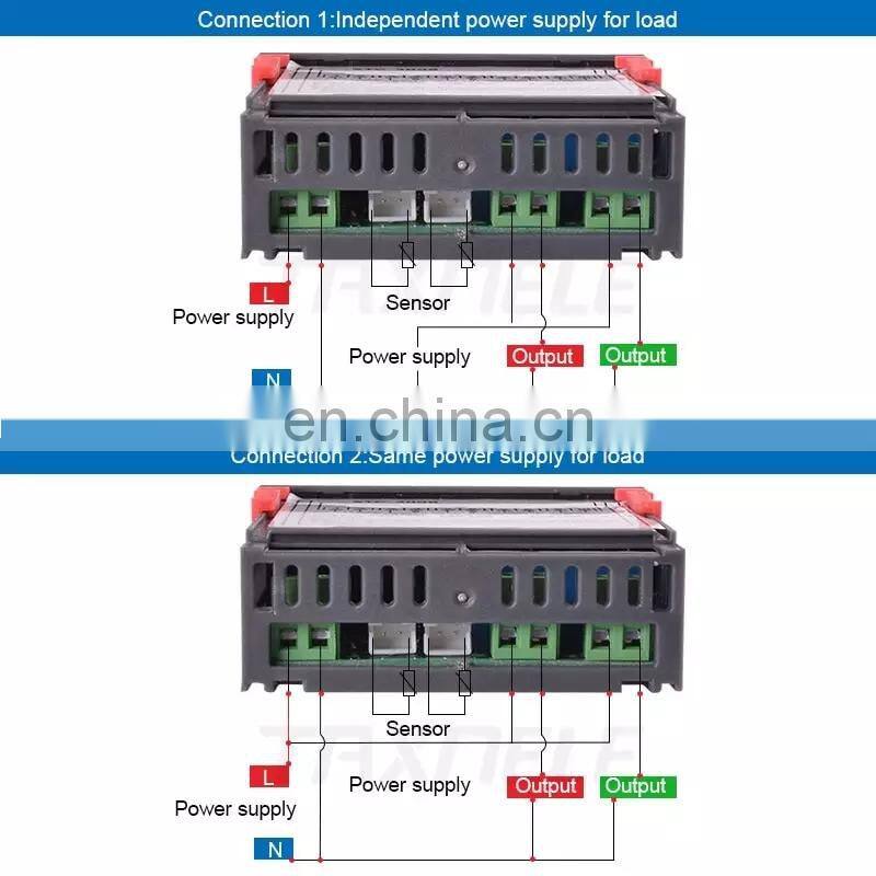 STC-3008 Dual Digital Temperature Controller Two Relay Output 12V 24V 220V Thermoregulator Thermostat Heater Cooler Dual Probe