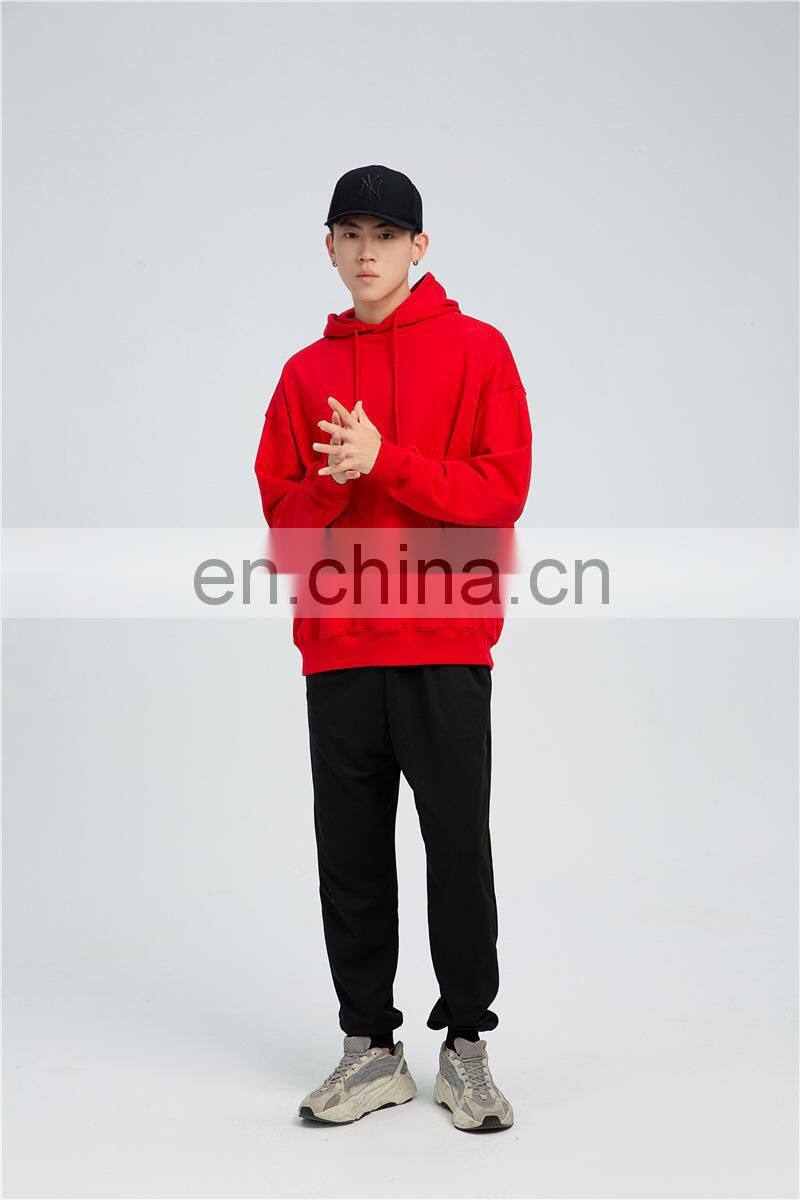 Wholesale Plain logo  Organic Cotton Men's Sweatshirt Blank Fleece Oversized Custom Unisex Men Hoodies