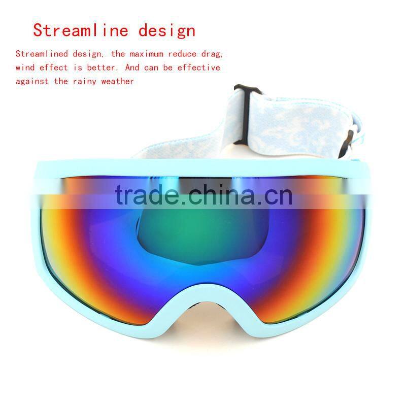 2015 New men dual REVO lens best ski goggles black frame hot popular winter sport eyewear