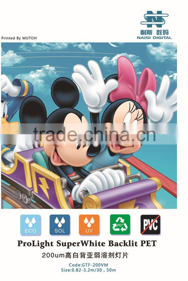 EcoLight Backlit PET film 210mic