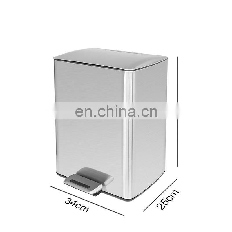 New Household kitchen 20L 30L stainless steel pedal trash can pedal
