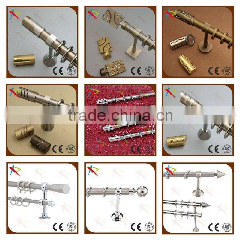 Home use decorative modern finial curtain rod sets