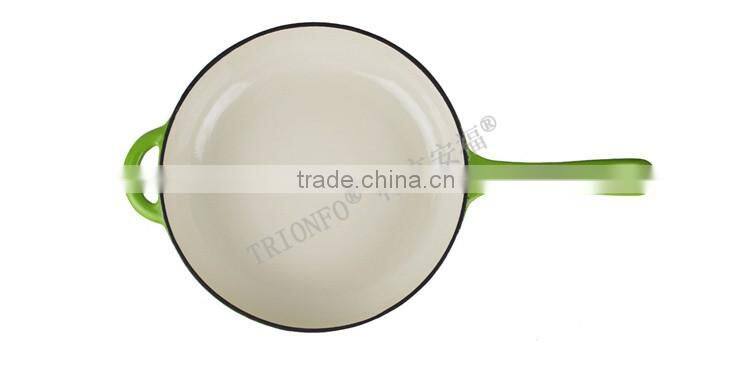 Lightening green cast iron white enamel dish pan