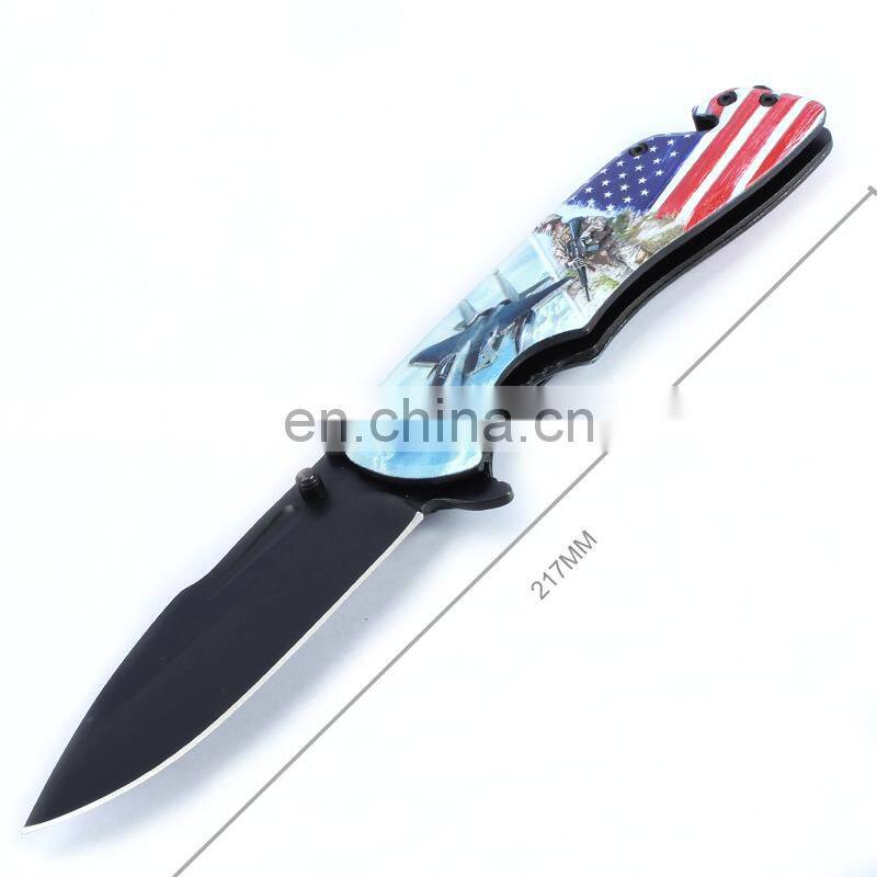 Aluminum handle 3Dprinting Outdoor Camping knives Rescue Pocket Folding knife