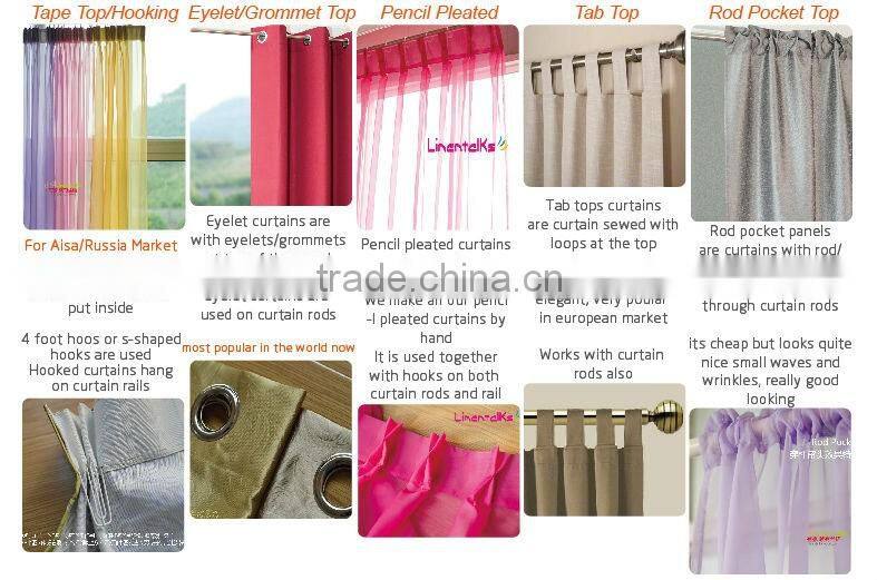 5PCS JACQUARD WINDOW CURTAIN WITH ATTACHED VALANCE WITH 2TIEBACKS