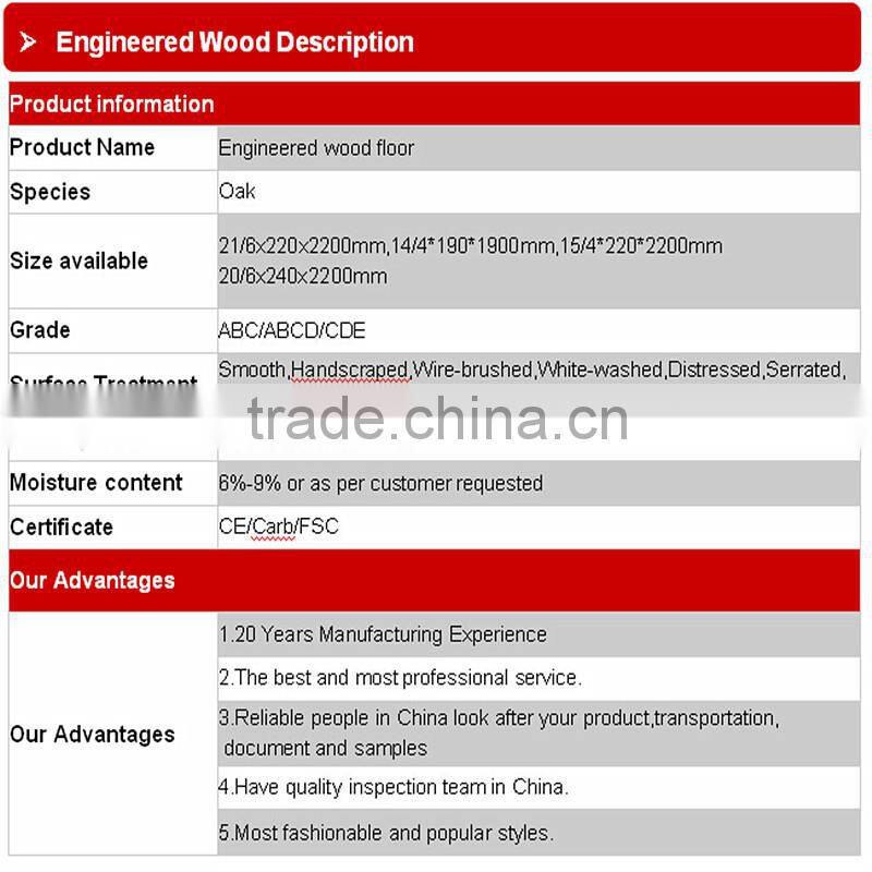 White Wash Chinese Oak Engineered Wood Flooring/white wash oak engineered flooring