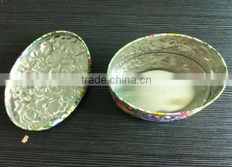embossed high quality beauty accessories tin box