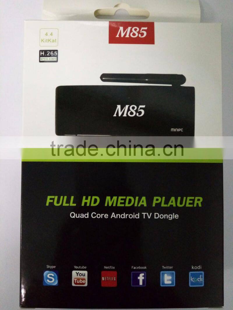 Amlogic S805 Quad Core MINI PC Android 4.4 1G 8G TV Box wifi M85 TV Stick with remote