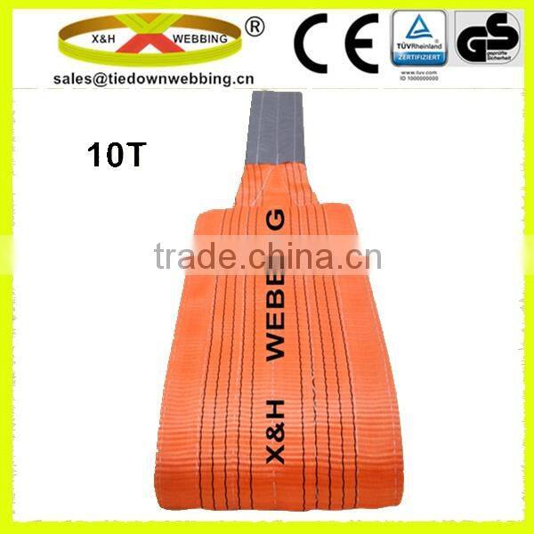 10T double flat polyester webbing sling
