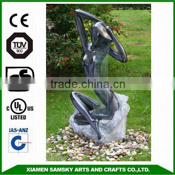 garden fiberglass sculpture fontaine art