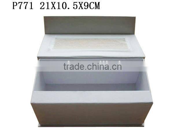 Custom Paper Jewelry Gift Packaging Box with Clear Window Wholesale P771