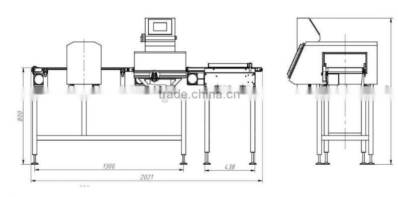 Combined Check Weigher and Metal Detector machine for food,checkweigher and metal detector