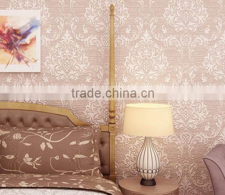 European style luxury non-woven embossment print wall paper