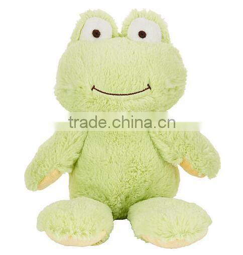 Good sale stuffed animal cheap and cute soft plush green frog toy