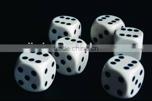 wholesale 6 sided plastic casino normal dot dice