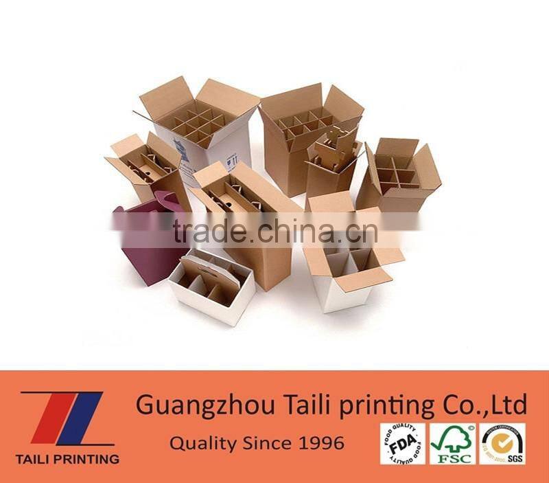 Customized paper 6 bottle wine box