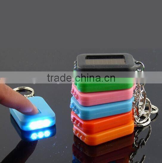 Personalized ABS Material Colorful Solar keychain for promotional gifts