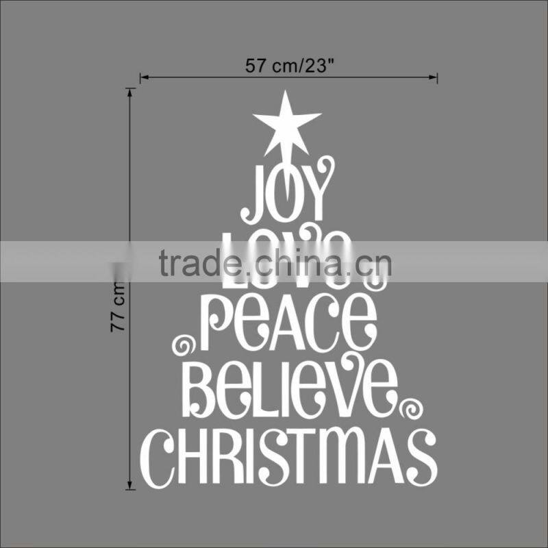 ALFOREVER Wall Decals Quotes Christmas Decal For Vinyl Sticker Tree Nursery Bedroom Home Decor Room Interior Design Art Murals