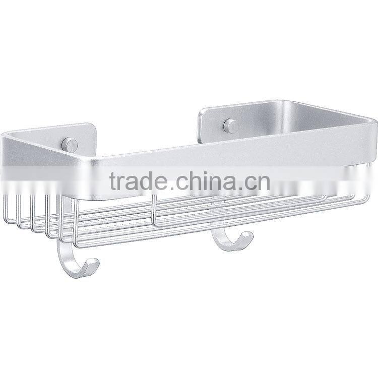 (New style)Aluminum double basket shelf with hook