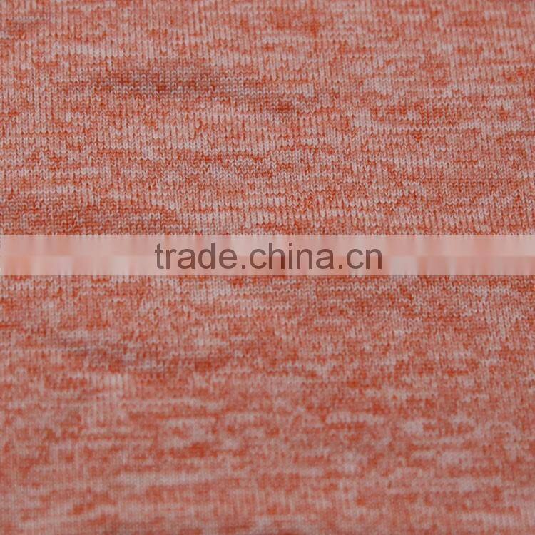 Cationic polyester heather lycra fabric for sports jersey