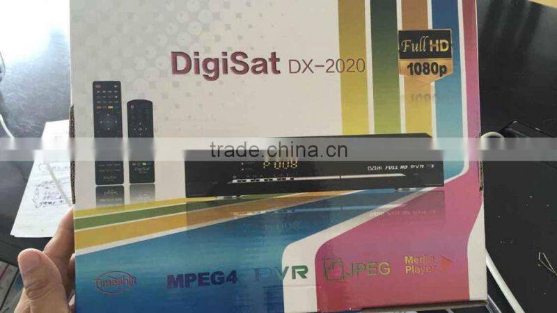 DigiSat DX-2020 Digital FTA Satellite TV Receiver 1080p HD DVB-S2 MPEG5 FTA Decoder 2 remote controls tv3 28.2E satellite