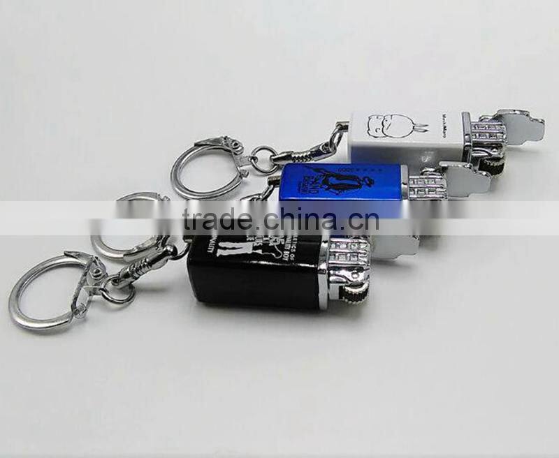 Fancy keychain cigarette flint lighter cartoon