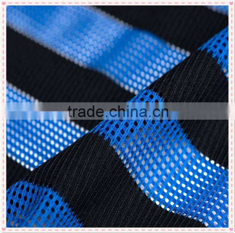 black yarn quadrangle stripe mesh fabric