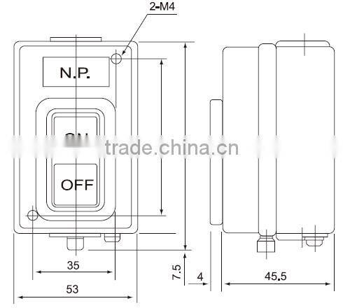 CNTD High Quality Electrical ON OF Power Pushbutton Control Push Button Switch Box