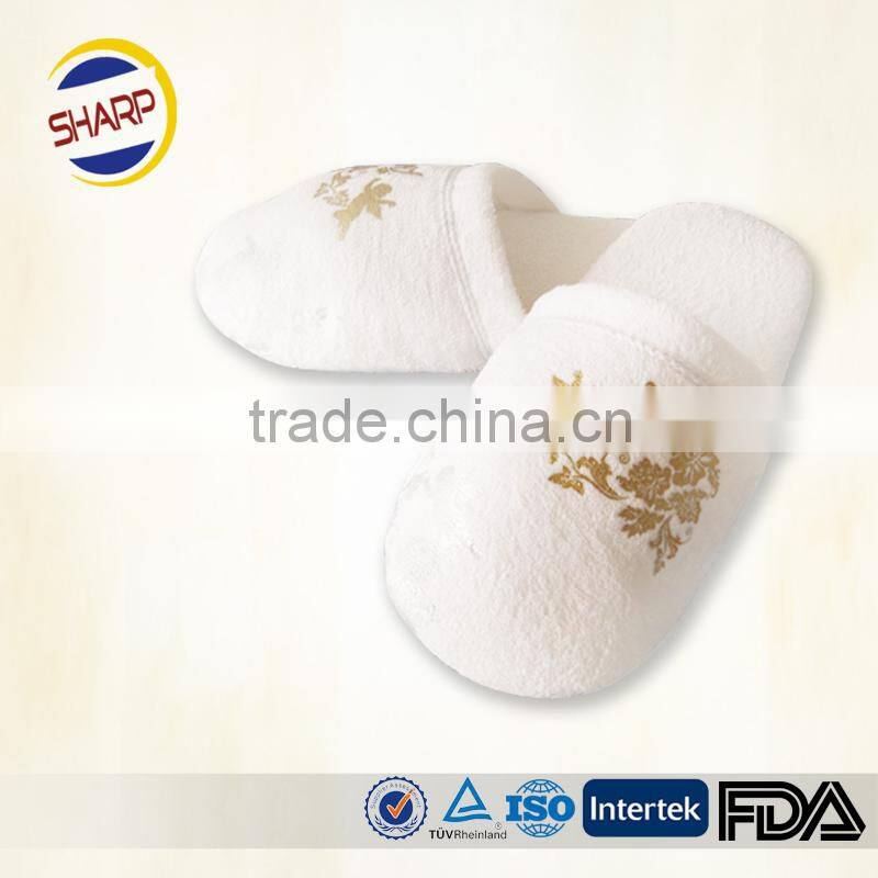 Wholesale hotel terry slipper, personalized hotel slipper with logo