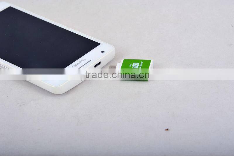 OTG TF/SD card reader Smartphone/ Computer 2 in 1 USB reader USB A to Micro USB